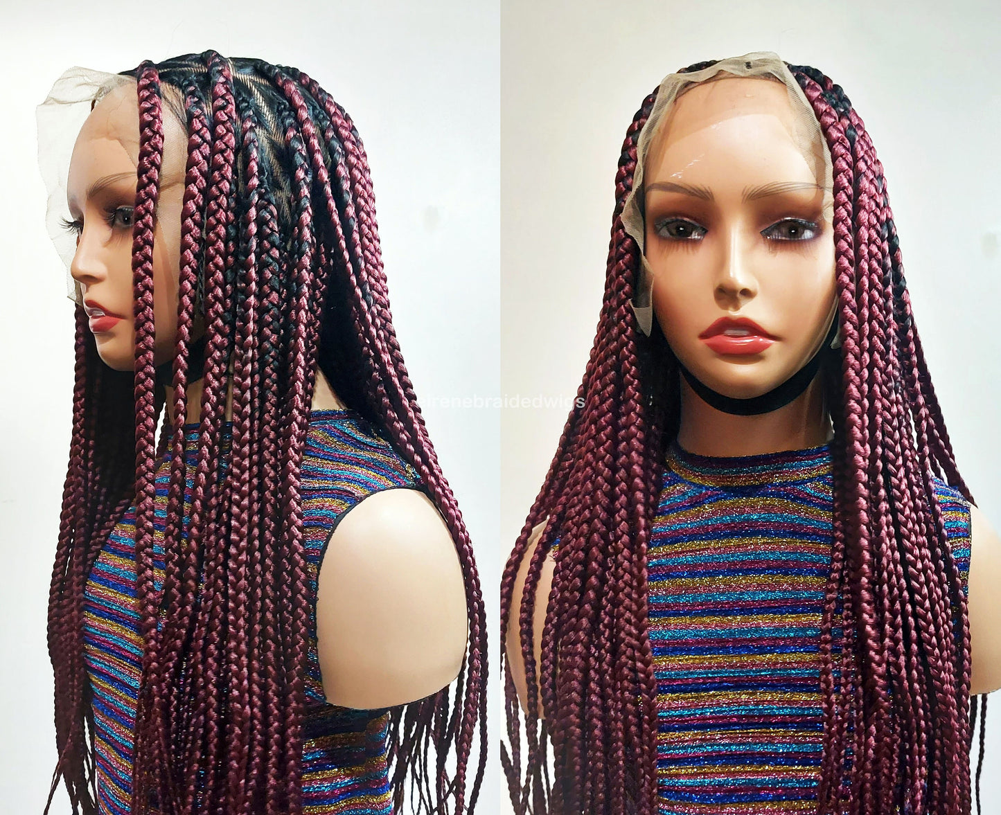 Braided Wigs for Black Women Knotless Box Braided Wig – Long Jumbo Braids – 13x6 Lace Frontal – product image 8