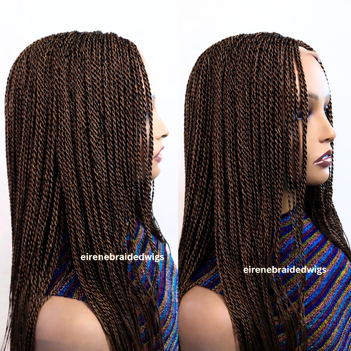 Braided Wigs for Black Women Micro Twist Braided Wig – Lightweight Lace-Front – 24 Inch – product image 1
