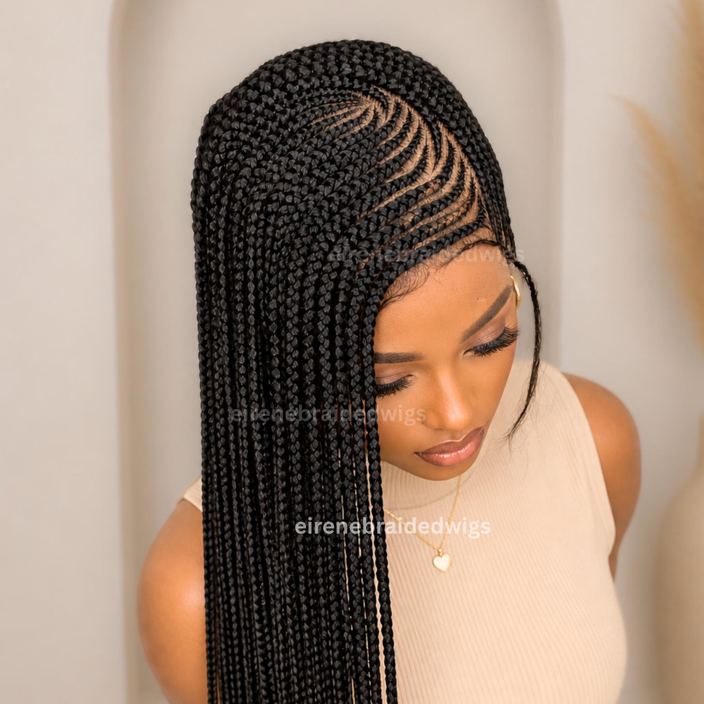 Braided Wigs for Black Women 30 Inch Lemonade Braided Wig – Full Lace – Baby Hair – product image 7