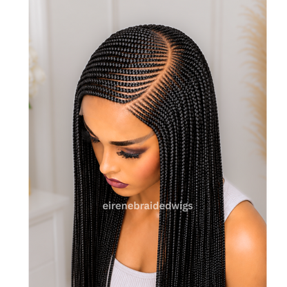 Braided Wigs For Black Women Fulani Braided Wig: Long Ghana Weave, 6x6 Lace Closure