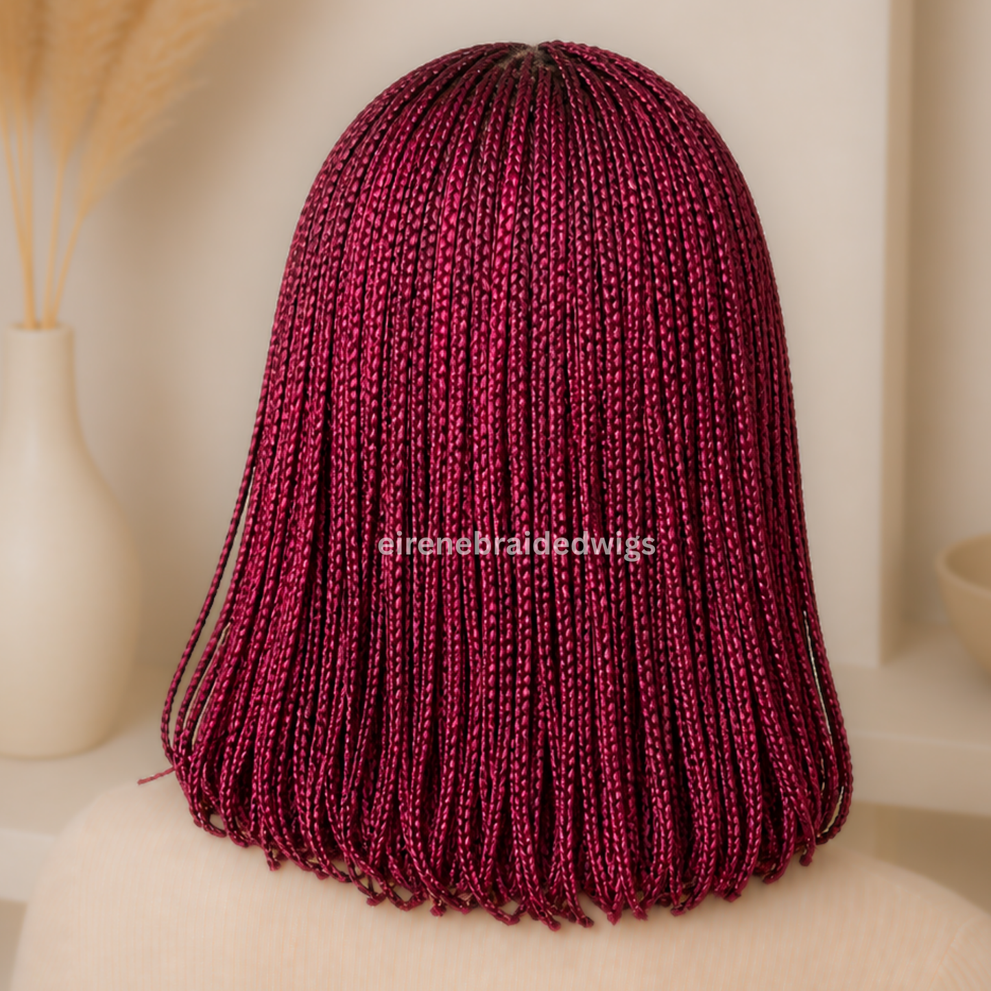 10inch Short bob curly light-weight side-part lace-front afro conrow hair
