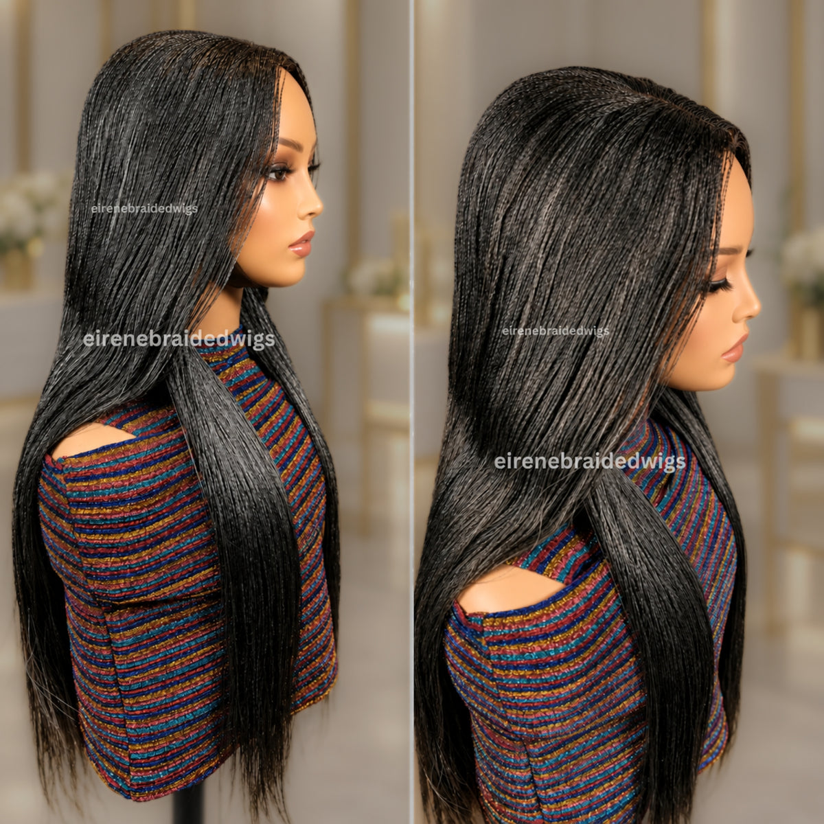 30 inch Twist Human Hair Wig – Lace Closure Nano Braids