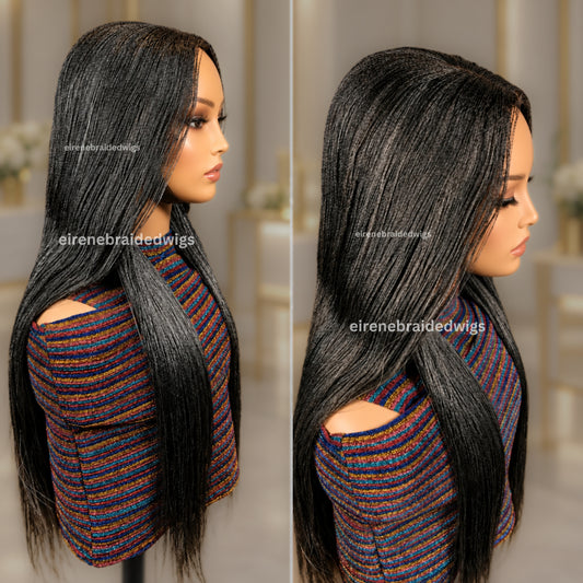 30 inch Twist Human Hair Wig – Lace Closure Nano Braids