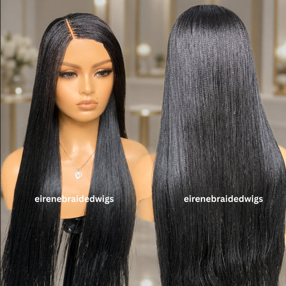 26 Inch Micro Twist Wig – Nano Braids Human Hair Lace