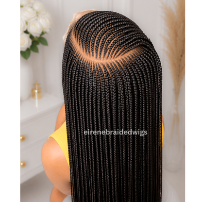 Braided Wigs For Black Women Fulani Braided Wig: Long Ghana Weave, 6x6 Lace Closure