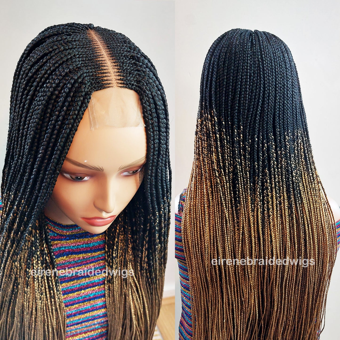 Black Gold 35inches Fulani Conrow Braided Wig