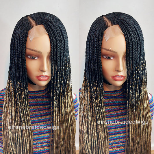 Black Gold 35inches Fulani Conrow Braided Wig