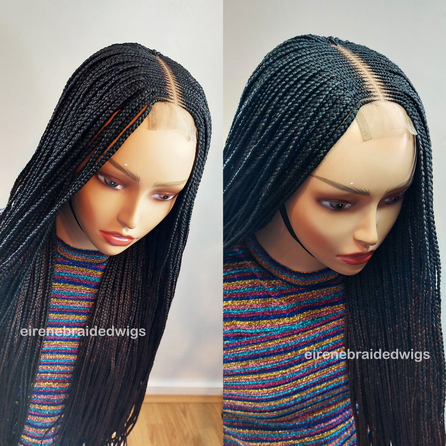 Black & Honey Brown 35inches Fulani Conrow Braided Wig