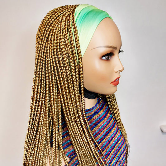 Gold Braided Headband Wig