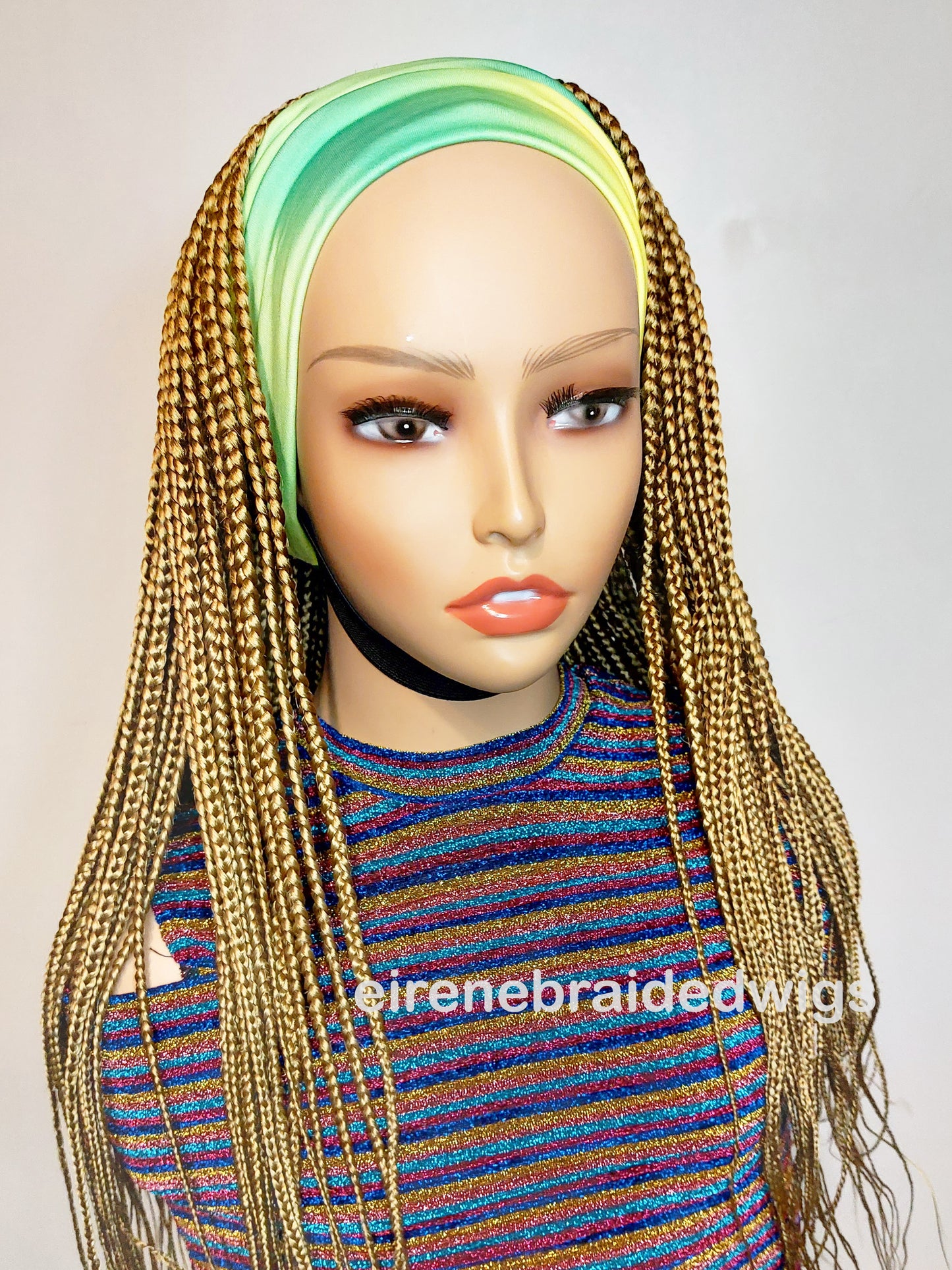 Gold Braided Headband Wig