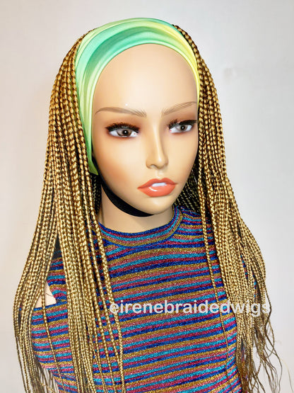 Gold Braided Headband Wig