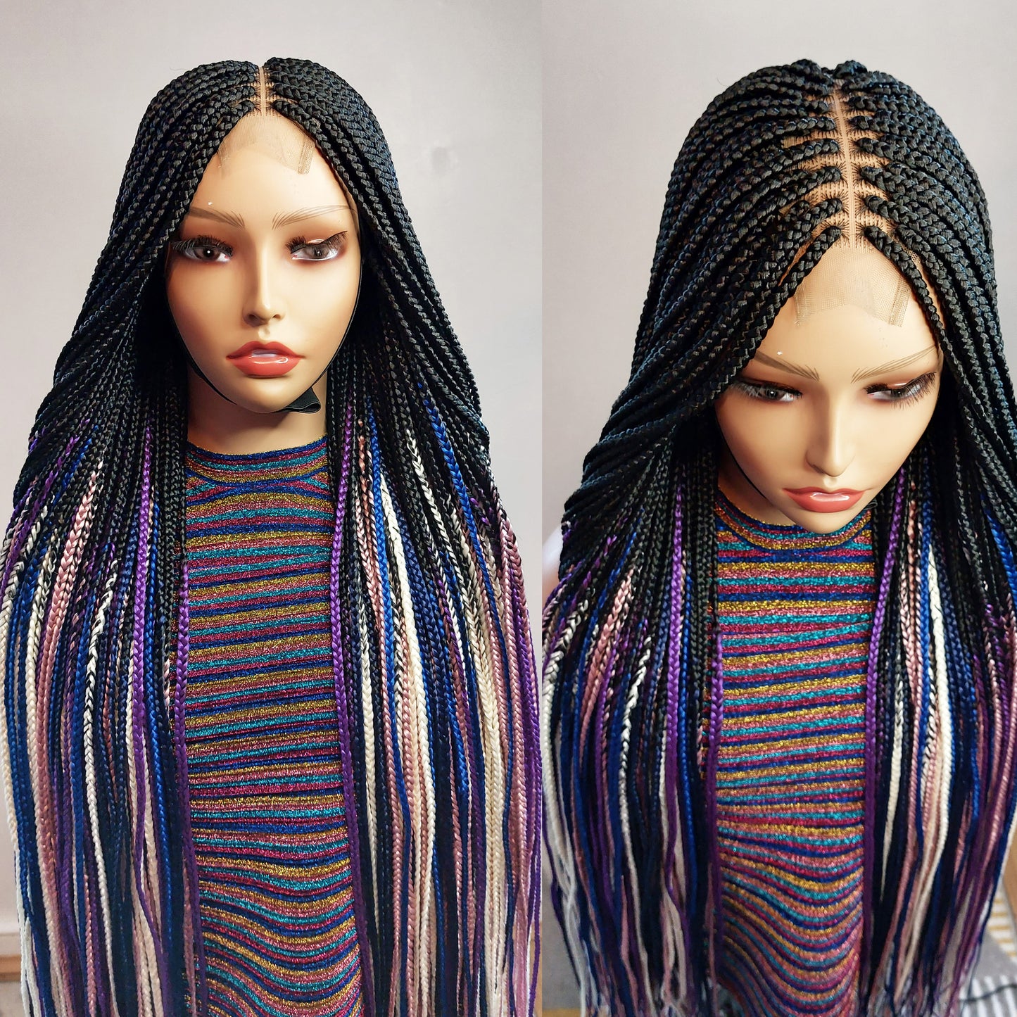 Kim-K Lace Closure Box Braids Wig