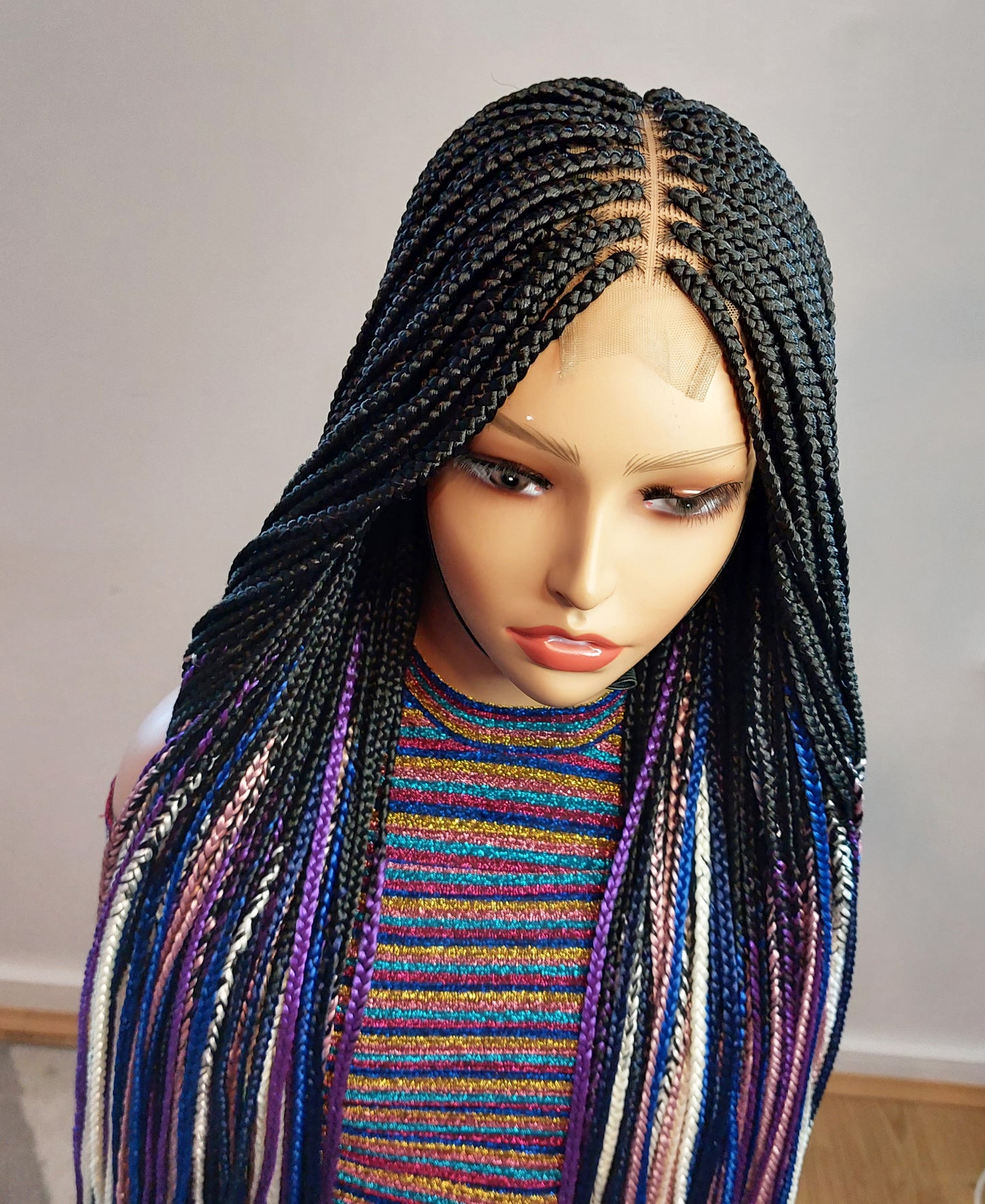 Kim-K Lace Closure Box Braids Wig