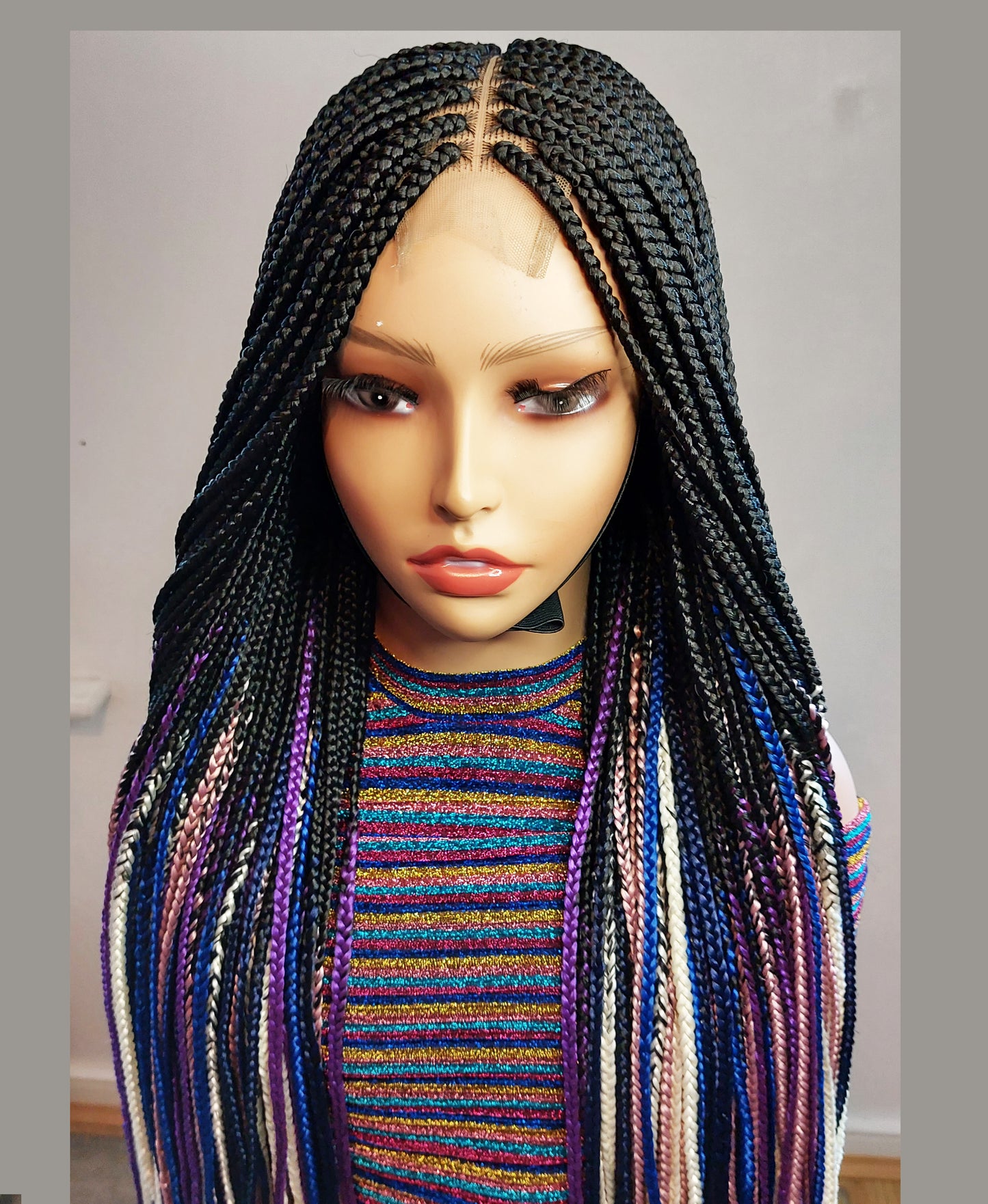 Kim-K Lace Closure Box Braids Wig