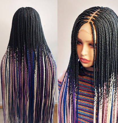 Kim-K Lace Closure Box Braids Wig