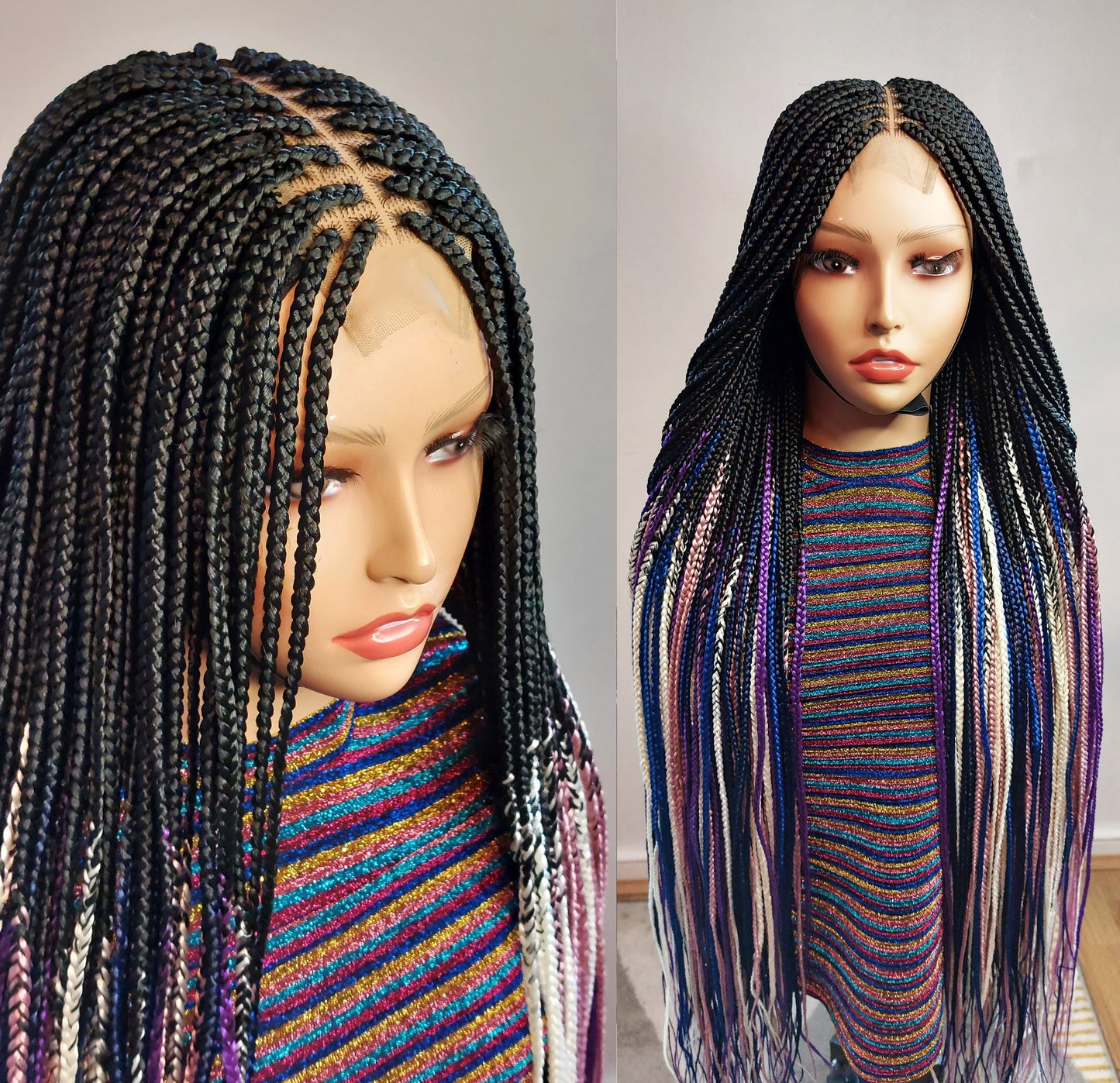 Kim-K Lace Closure Box Braids Wig