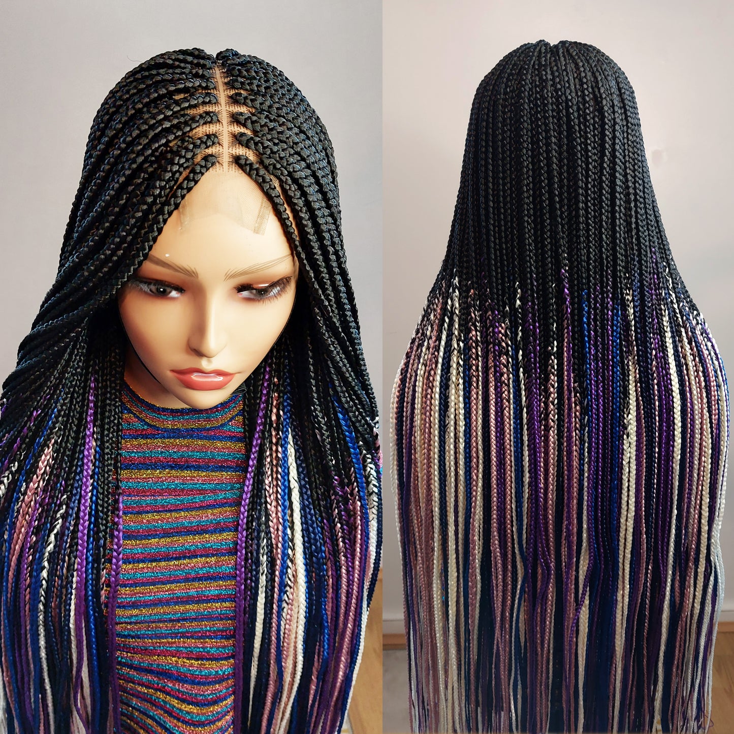 Kim-K Lace Closure Box Braids Wig