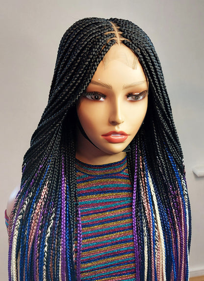 Kim-K Lace Closure Box Braids Wig