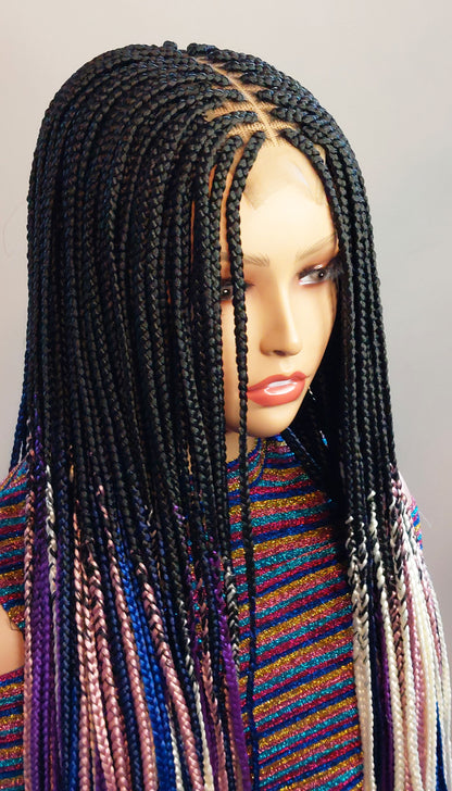 Kim-K Lace Closure Box Braids Wig