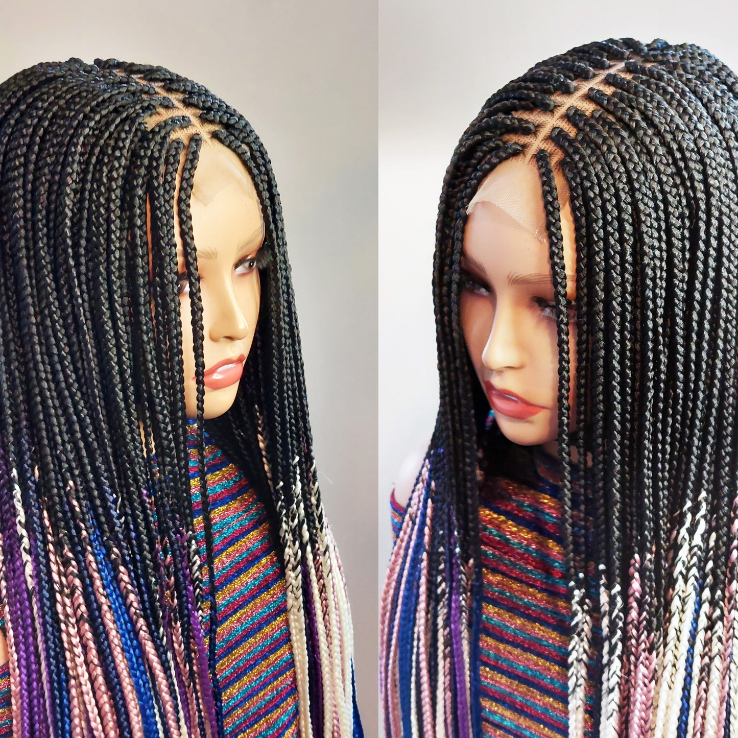 Kim-K Lace Closure Box Braids Wig