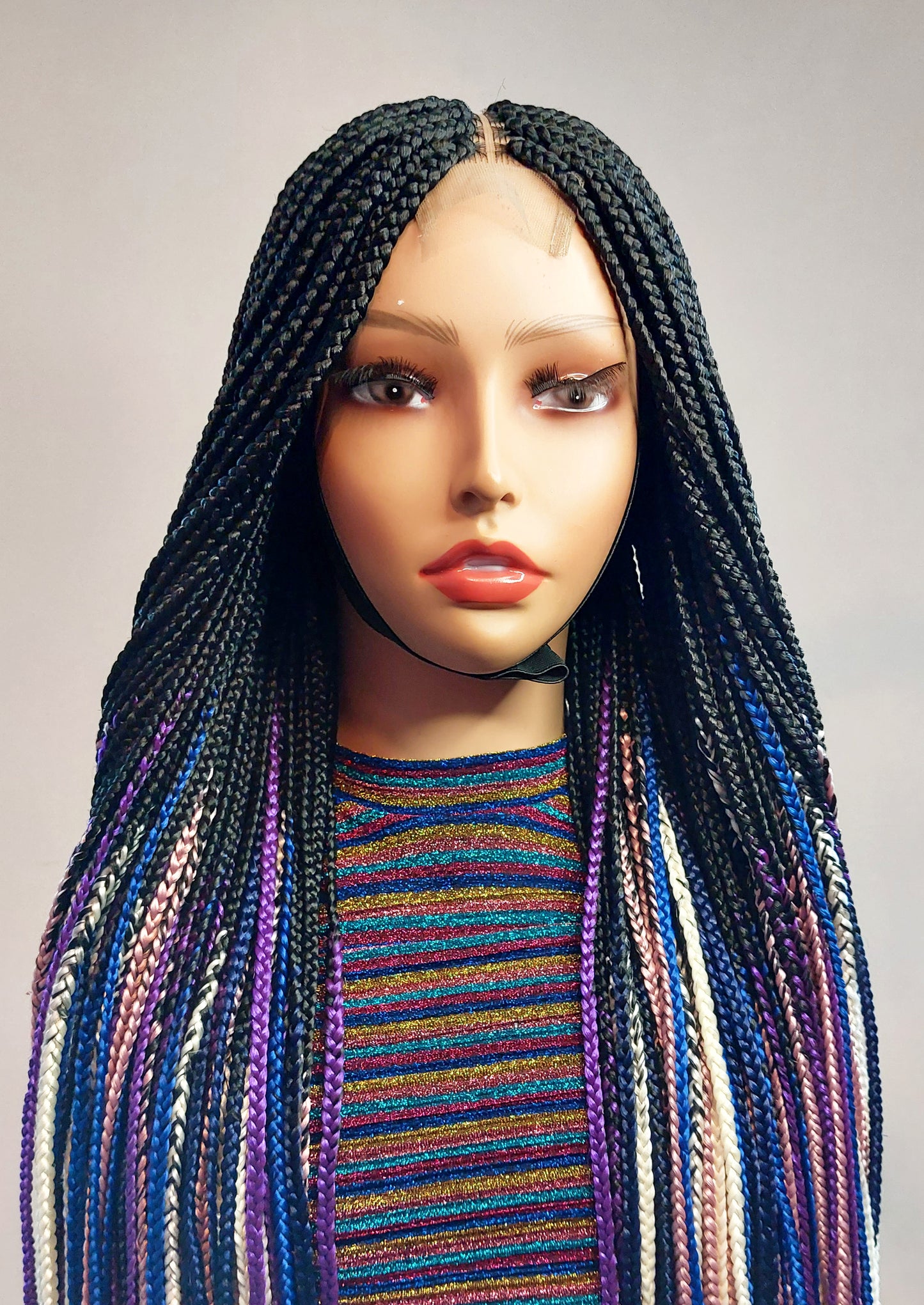 Kim-K Lace Closure Box Braids Wig