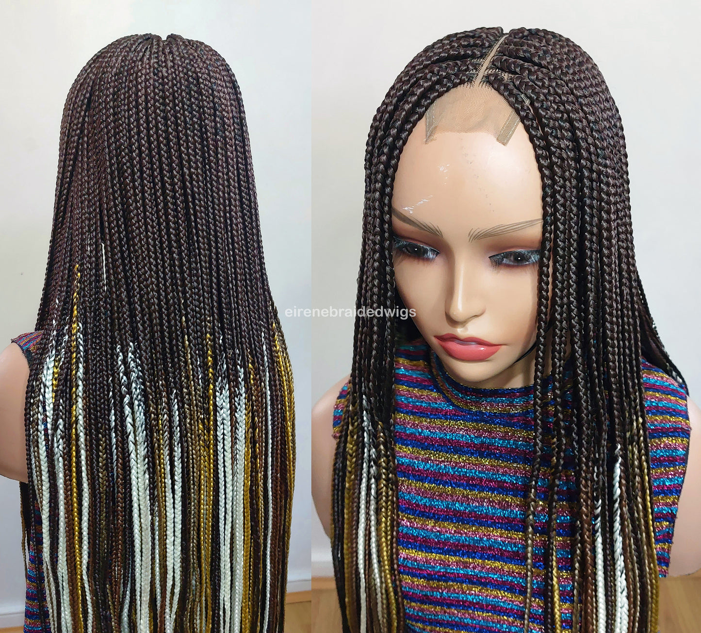 35inch box braids wig for black women