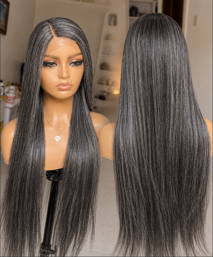 Braided Wigs For Black Women 28 Inch Micro Twist Wig: Human Hair Lace Closure, Nano Braids