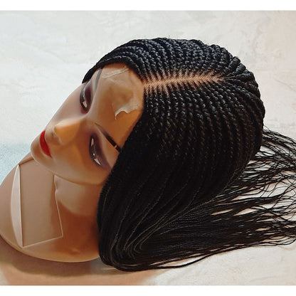 Braided Wigs for Black Women Handmade Braided Wig – Kanekalon Cornrow Braids – Lace Front Wig – product image 4