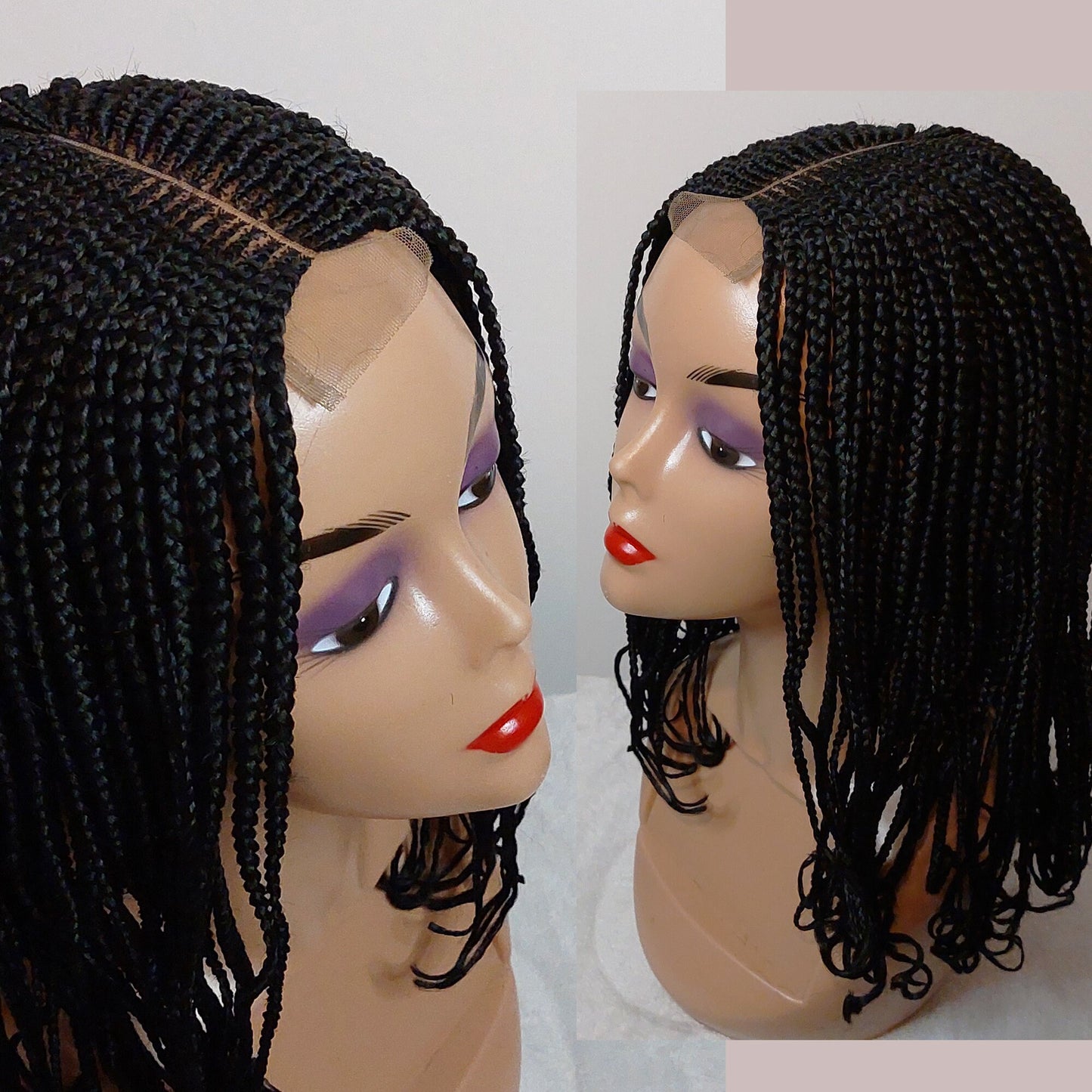 Braided Wigs for Black Women Fulani Braided Wig – Ghana Weaving – Lace Frontal – Goddess Locs – product image 8