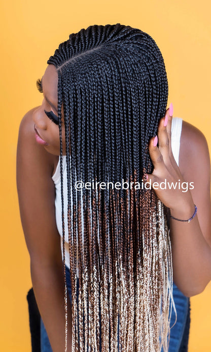 Braided Wigs for Black Women Fulani Braided Wig – Cornrow Style – 2x4 Lace Closure – product image 4