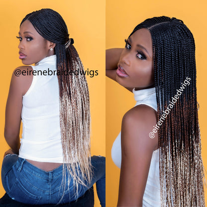 Braided Wigs for Black Women Fulani Braided Wig – Cornrow Style – Lace Frontal – Goddess Locs – product image 1