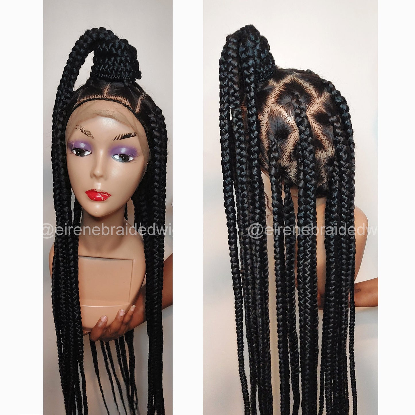 Braided Wigs for Black Women 30in Chunky Knotless Box Braided Wig – Full Lace – Baby Hair – product image 9