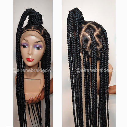 Braided Wigs for Black Women 30in Chunky Knotless Box Braided Wig – Full Lace – Baby Hair – product image 9