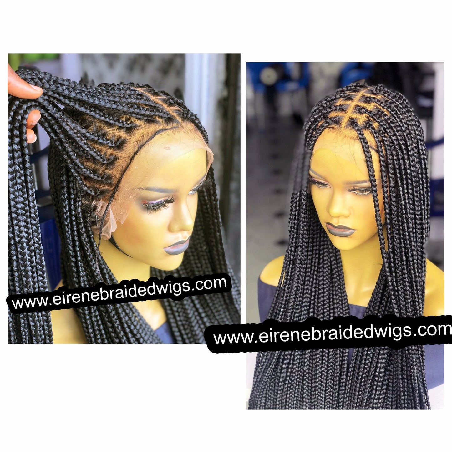 Braided Wigs for Black Women Knotless Box Braided Wig – Full Lace Frontal – Long Handmade Twist Braid – product image 1