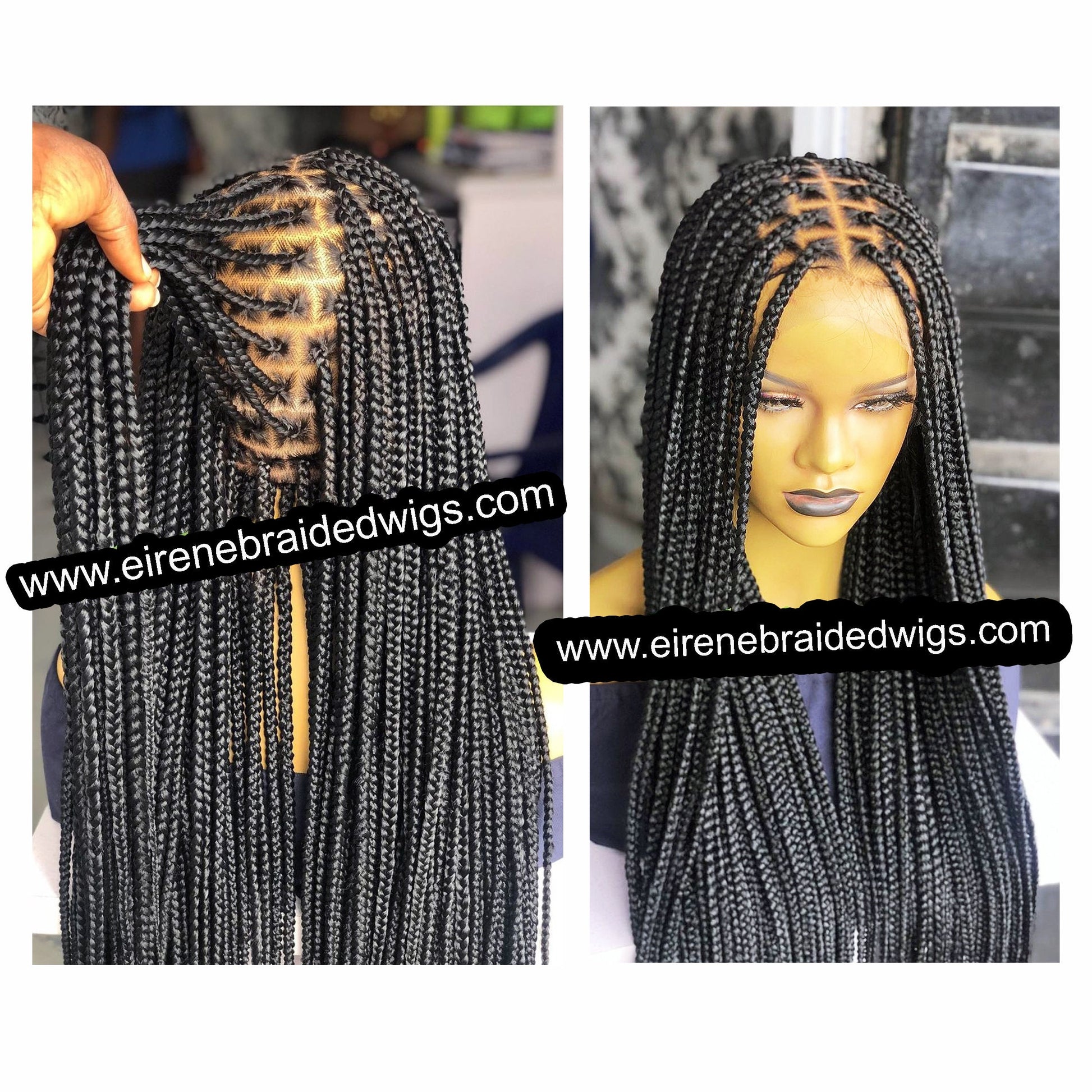 Braided Wigs for Black Women 30" Knotless Box Braided Wig – Full Lace Human Hair – Glueless – product image 2