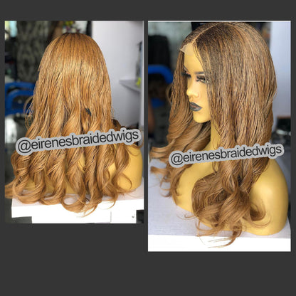 Nano Twist French Curls Micro Braided Wig, Silky Black Women Spanish Curls Million Braids