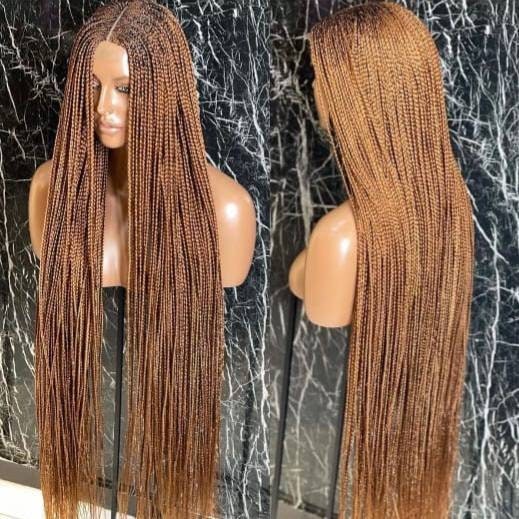 Lace Frontal Loose Braids Cornrow Braided Wig for Black Women – Ghana Weave Box Braids Wig – product image 9