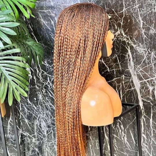 Lace Frontal Loose Braids Cornrow Braided Wig for Black Women – Ghana Weave Box Braids Wig – product image 10