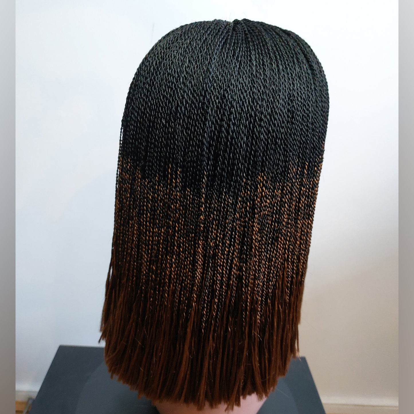 Braided Wigs for Black Women Senegalese Micro Twist Braided Wig – Short Feather Bob – Lace Closure – product image 6