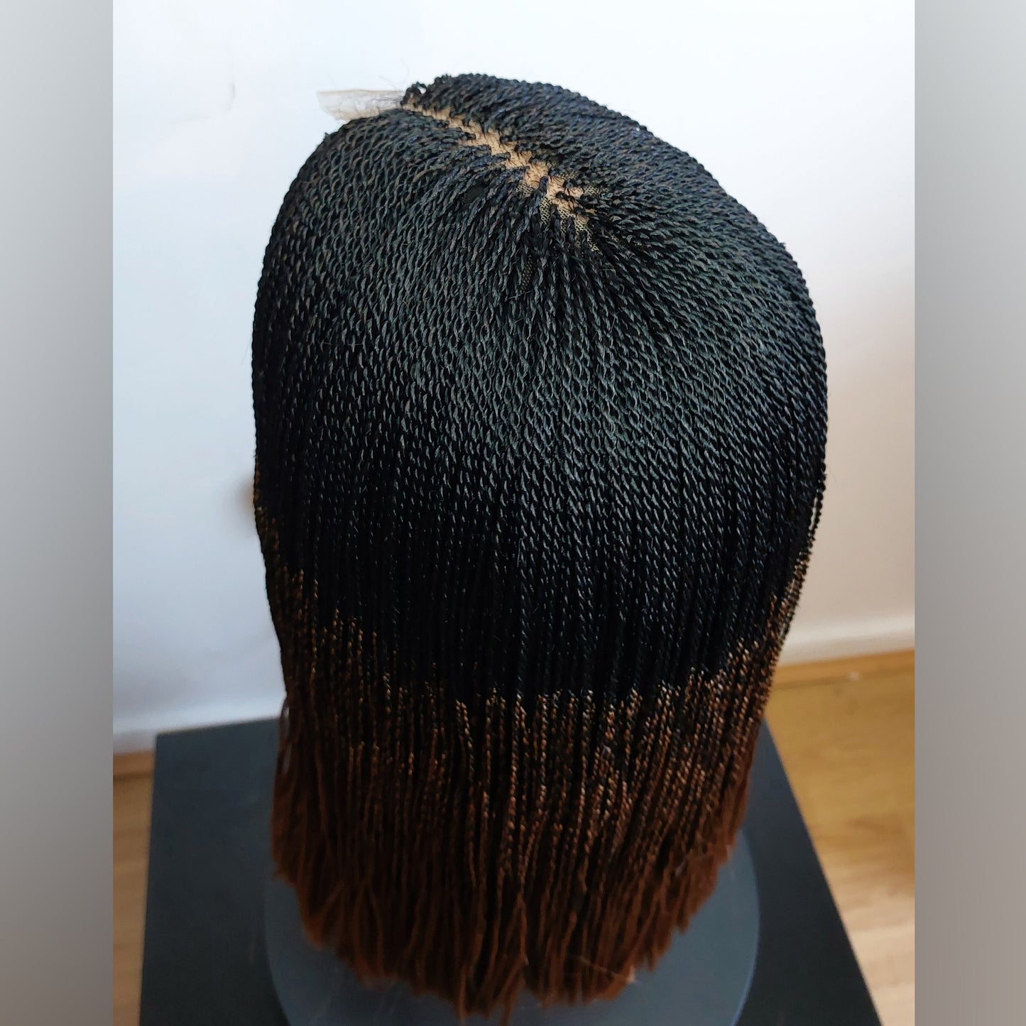 Braided Wigs for Black Women Senegalese Micro Twist Braided Wig – Short Feather Bob – Lace Closure – product image 5