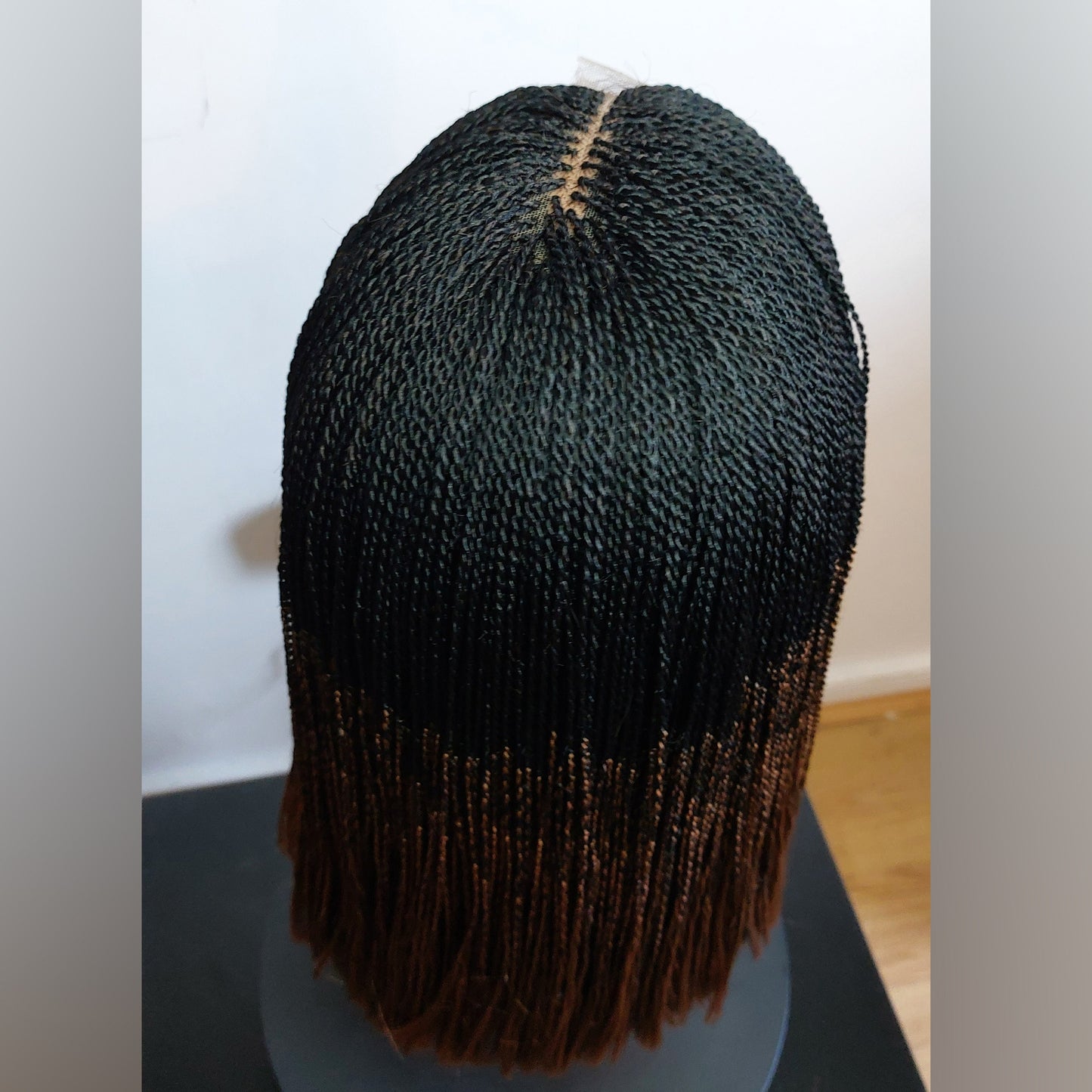 Braided Wigs for Black Women Senegalese Micro Twist Braided Wig – Short Feather Bob – Lace Closure – product image 7