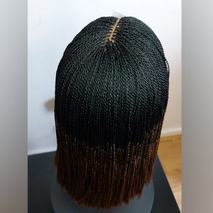 Braided Wigs for Black Women Senegalese Micro Twist Braided Wig – Short Feather Bob – Lace Closure – product image 7