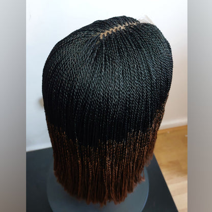 Braided Wigs for Black Women Senegalese Micro Twist Braided Wig – Short Feather Bob – Lace Closure – product image 8