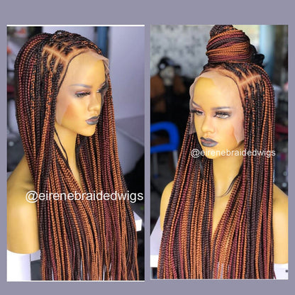 Braided Wigs for Black Women Knotless Box Braid Wig – Full Lace Frontal – Handmade Twist Braid – product image 10