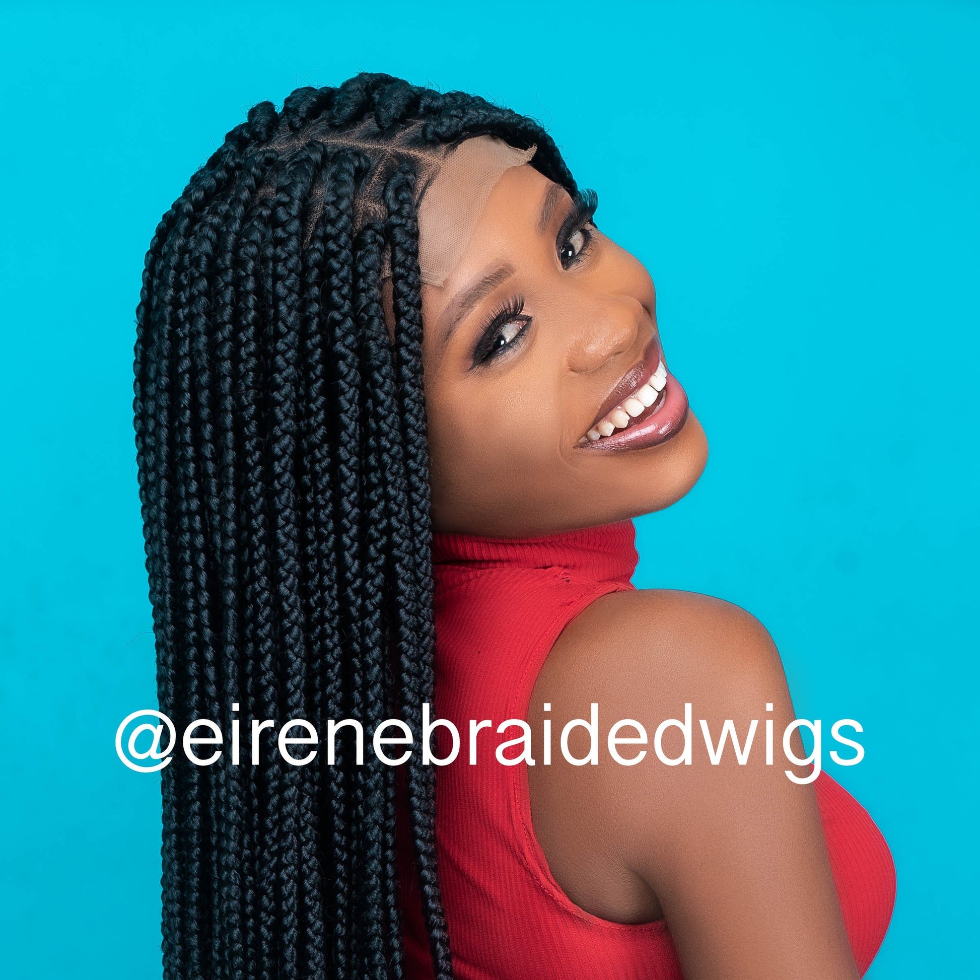 Box Braids Wig – Braided Wig – Jumbo Braids Wig – Loose Soft Box Braids Wig – Braided Wig for Black Women – product image 3