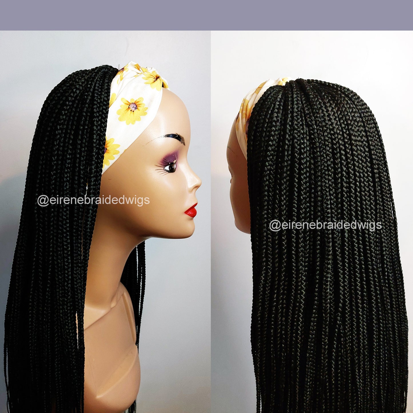 Braided headband wig for black women