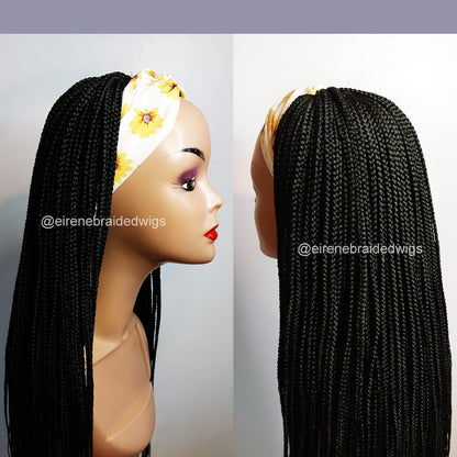 Braided headband wig for black women