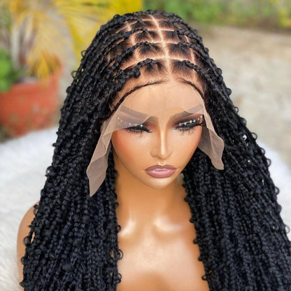 full lace wig Box Braided Wig for Black Women – knotless full lace closure jumbo braid wig – christmas gift for mom – sister – wife – product image 1