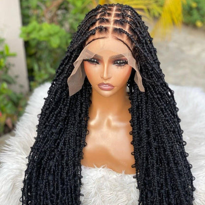 full lace wig Box Braided Wig for Black Women – knotless full lace closure jumbo braid wig – christmas gift for mom – sister – wife – product image 2