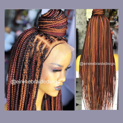 Braided Wigs for Black Women Knotless Box Braid Wig – Full Lace Frontal – Handmade Twist Braid – product image 9